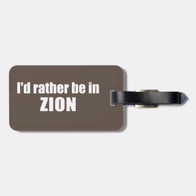 Ich wäre eher im Zion-Nationalpark Utah Gepäckanhänger (Rückseite horizontal)