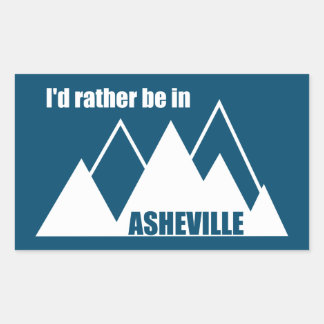 Ich wäre eher in Asheville North Carolina Mountain Rechteckiger Aufkleber