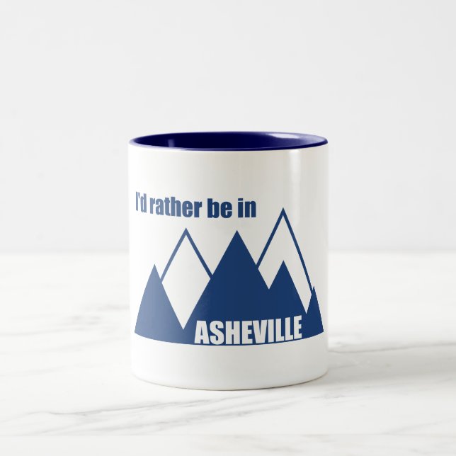 Ich wäre eher in Asheville North Carolina Mountain Zweifarbige Tasse (Mittel)