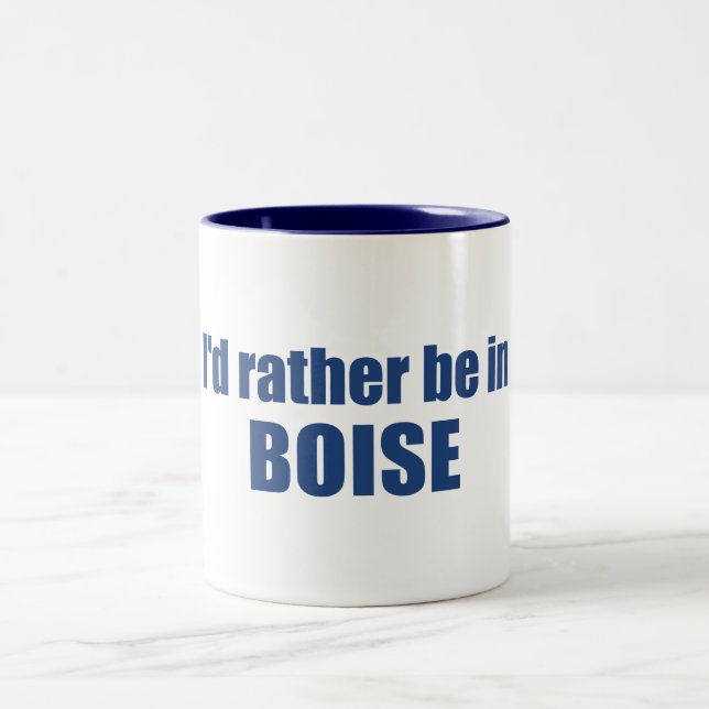 Ich wäre eher in Boise Idaho Zweifarbige Tasse (Mittel)