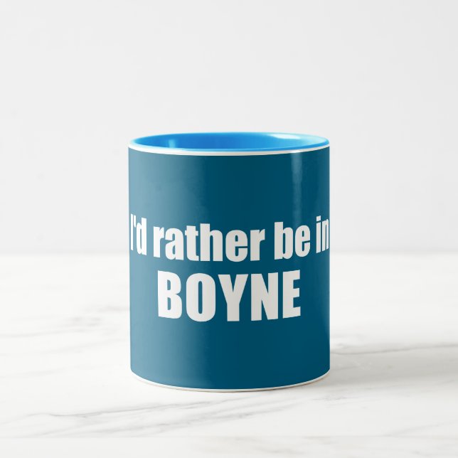 Ich wäre eher in Boyne Michigan Zweifarbige Tasse (Mittel)