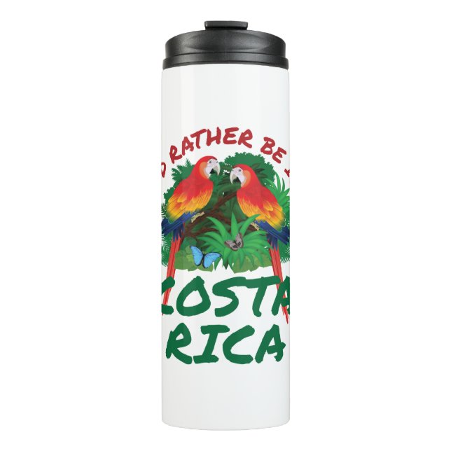 Ich wäre eher in Costa Rica Urlaub Souvenir Thermosbecher (Vorderseite)