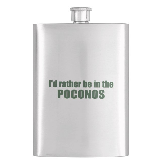 Ich wäre eher in den Poconos Flachmann (Vorderseite)