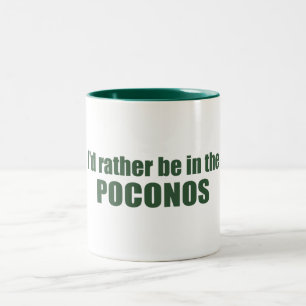 Ich wäre eher in den Poconos Zweifarbige Tasse