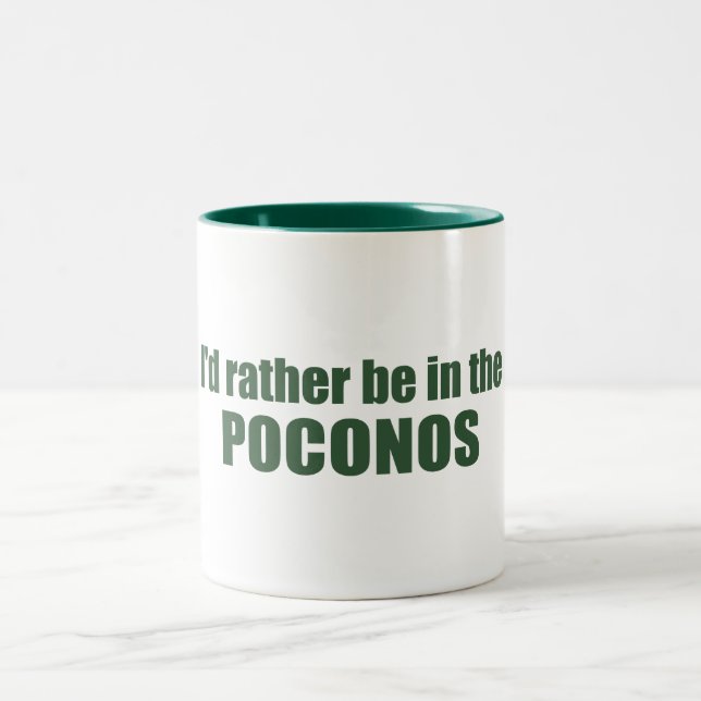 Ich wäre eher in den Poconos Zweifarbige Tasse (Mittel)