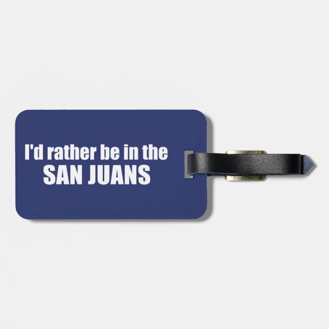 Ich wäre eher in den San Juans Gepäckanhänger (Rückseite horizontal)