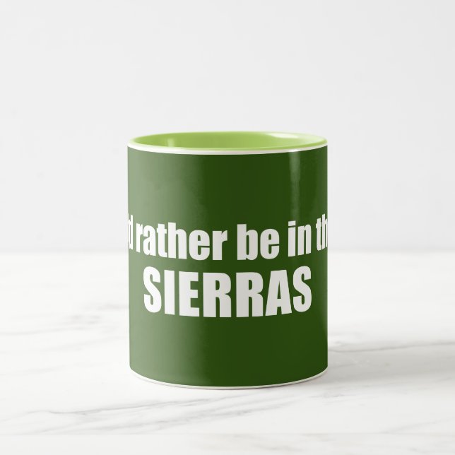 Ich wäre eher in den Sierras Zweifarbige Tasse (Mittel)