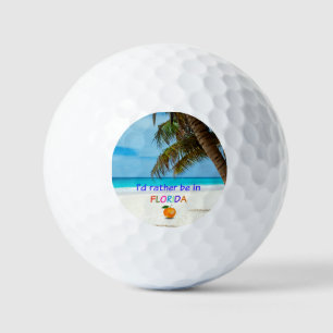 Ich wäre eher in Florida, Palmen und Orangen, Golfball