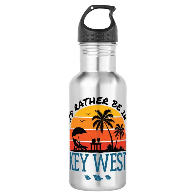 Ich wäre eher in Key West Florida Keys Edelstahlflasche (Vorderseite)