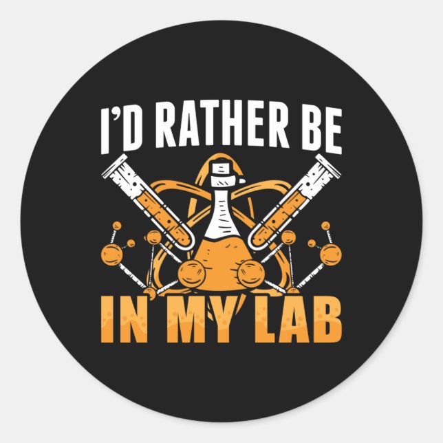 Ich wäre eher in meinem Labrador Tech Laboratory T Runder Aufkleber (Vorderseite)