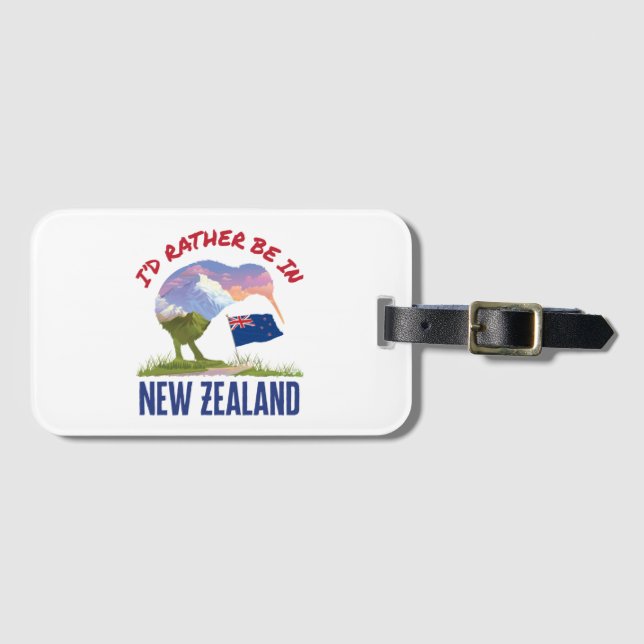 Ich wäre eher in Neuseeland Gepäckanhänger (Vorderseite (Horizontal))