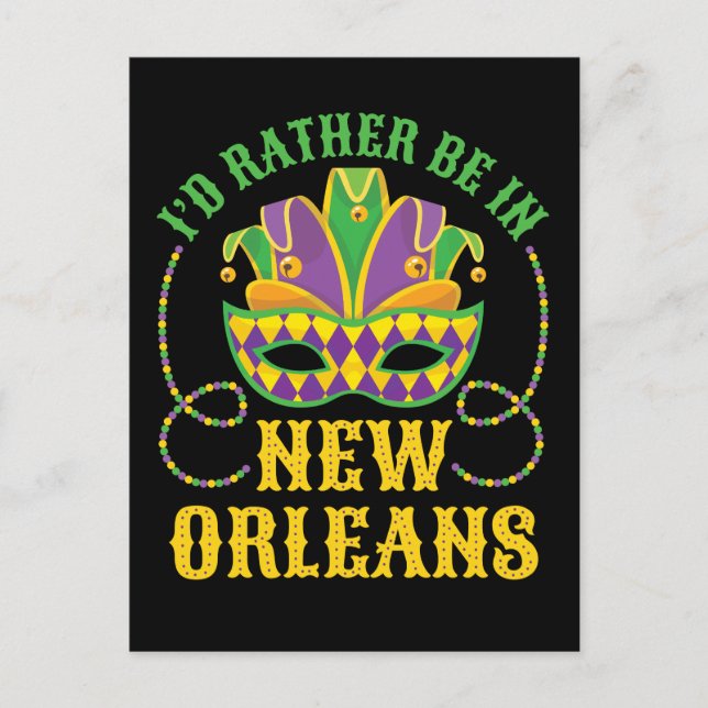 Ich wäre eher in New Orleans Postkarte (Vorderseite)