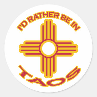 Ich wäre eher in Taos Runder Aufkleber