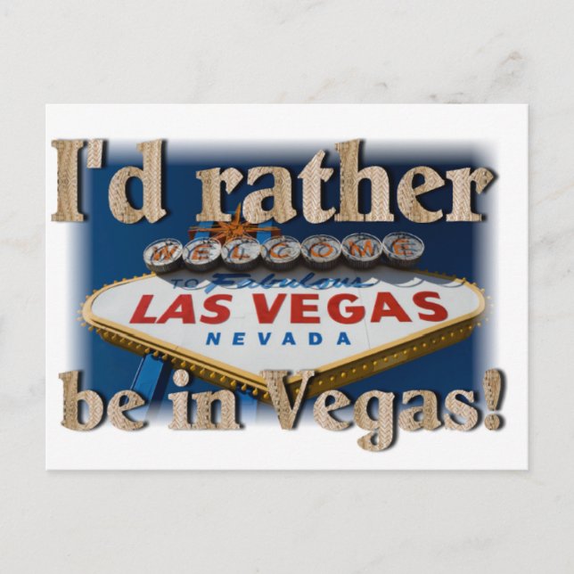 Ich wäre eher in Vegas! Postkarte (Vorderseite)