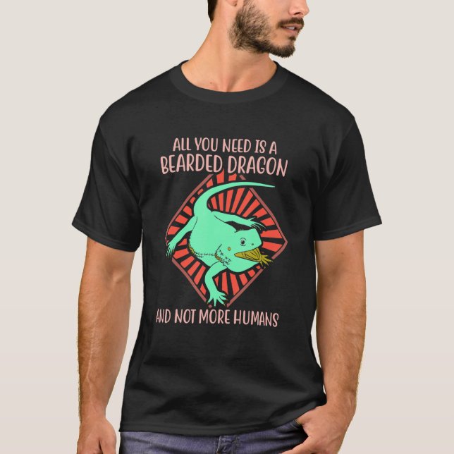 Ich wäre eher mit bärtigen Drachen T-Shirt (Vorderseite)