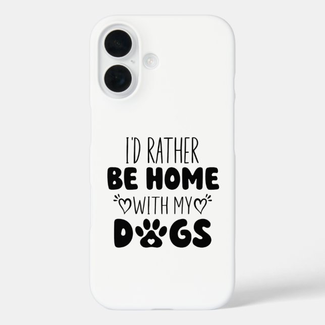Ich wäre eher mit meinen Hunden Zuhause. Case-Mate iPhone Hülle (Rückseite)
