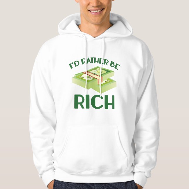 Ich wäre eher reich hoodie (Vorderseite)