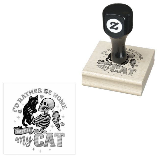 Ich wäre eher Zuhause... Gummistempel (Stempel)