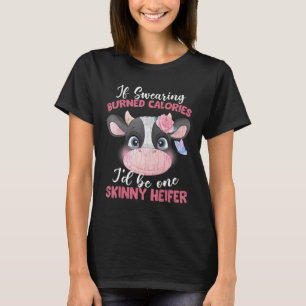 Ich wäre eine magere Kuh Süße Kühe Tier Grafik T-Shirt