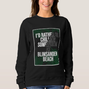 Ich wäre lieber am Blimsanden Strand in Norwegen c Sweatshirt