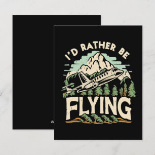 Ich wäre lieber am Fliegen. Flugzeug Feiertagskarte