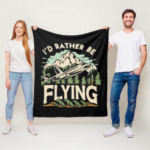 Ich wäre lieber am Fliegen. Flugzeug Fleecedecke