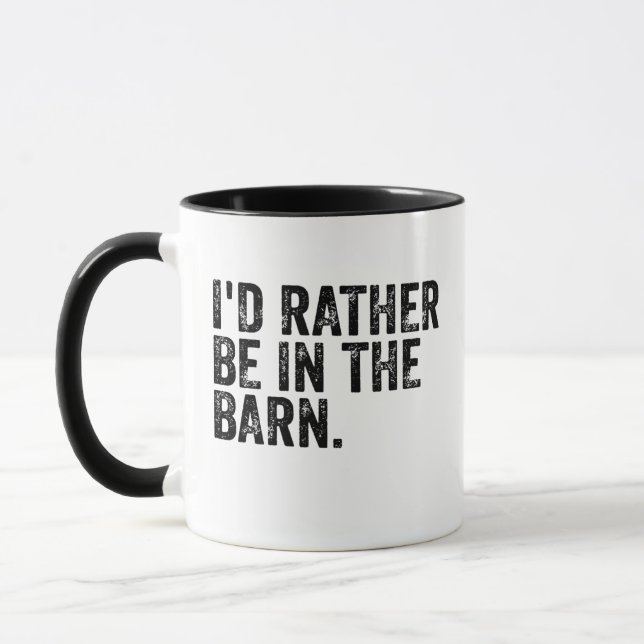 Ich wäre lieber auf dem Bauernhof Tasse (Links)