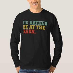 Ich wäre lieber auf dem Hof Retro-Pferdetrainer T-Shirt