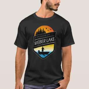 Ich wäre lieber auf dem Weber Lake Wisconsin Fisch T-Shirt