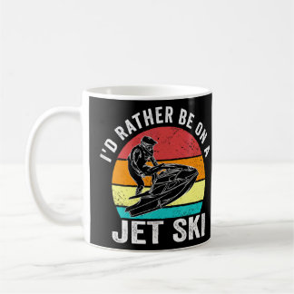 Ich wäre lieber auf einem Jet Ski Vintage Jet Ski Kaffeetasse