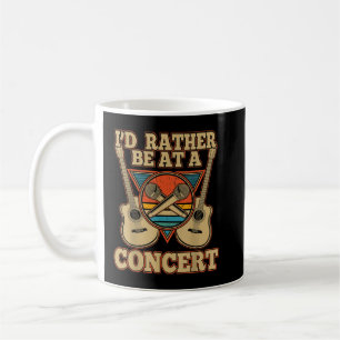 Ich wäre lieber auf einem Konzert Vintage-Akustikg Kaffeetasse
