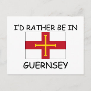 Ich wäre lieber auf Guernsey Postkarte