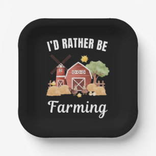 Ich wäre lieber bei meiner Arbeit, Landwirtschaft  Pappteller