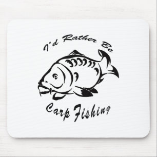 Ich wäre lieber beim Karpfenangeln Karpfenangeln T Mousepad