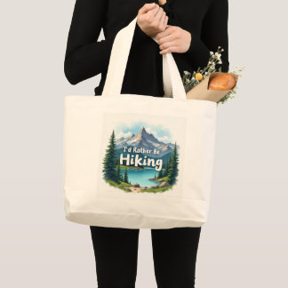 Ich wäre lieber beim Wandern Jumbo-Tragetasche Jumbo Stoffbeutel