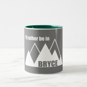 Ich wäre lieber im Berg Bryce Canyon Zweifarbige Tasse
