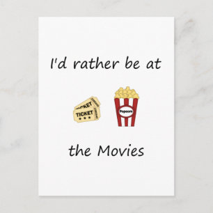 Ich wäre lieber im Kino Postkarte