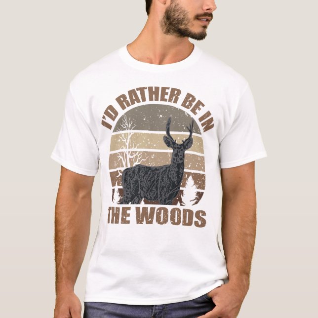 Ich wäre lieber im Wald T-Shirt (Vorderseite)