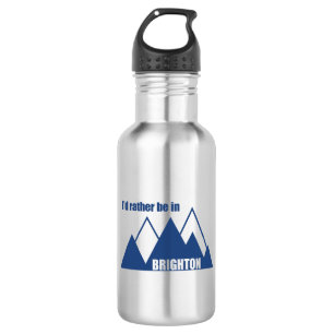 Ich wäre lieber in Brighton Utah Mountain Edelstahlflasche