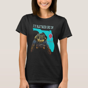 Ich wäre lieber in Florida Schildkröte Cool Tribal T-Shirt