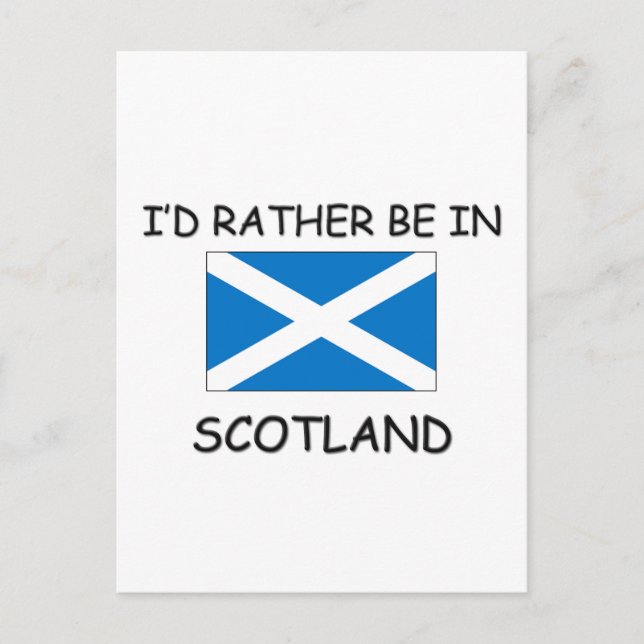 Ich wäre lieber in Schottland Postkarte (Vorderseite)