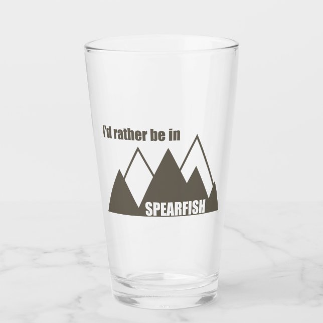 Ich wäre lieber in Spearfish South Dakota Mountain Glas (Vorderseite)