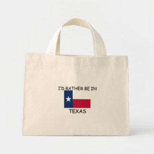 Ich wäre lieber in Texas Mini Stoffbeutel