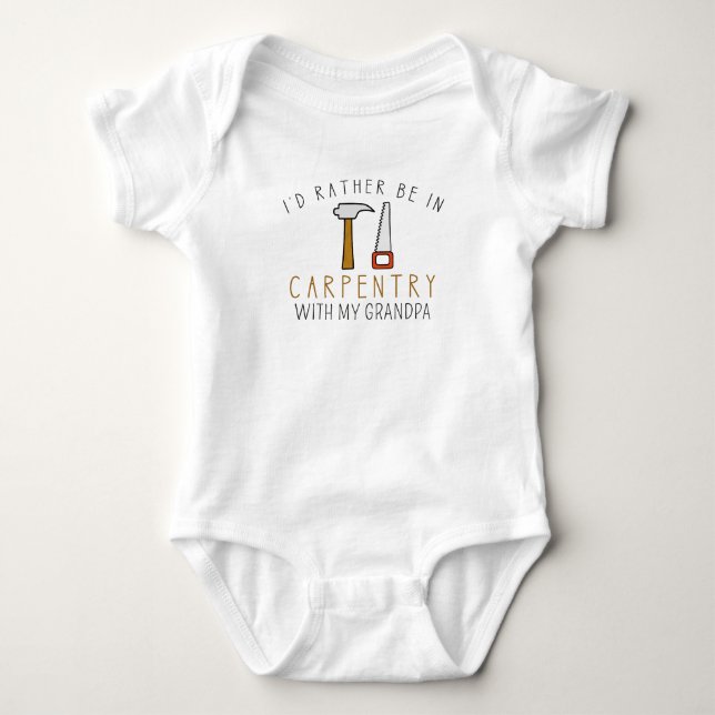 Ich wäre lieber mit Großvater Carpenter im Carpent Baby Strampler (Vorderseite)