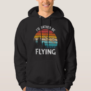 Ich wäre lieber mit T Aviation Flugzeug Pilot Hoodie