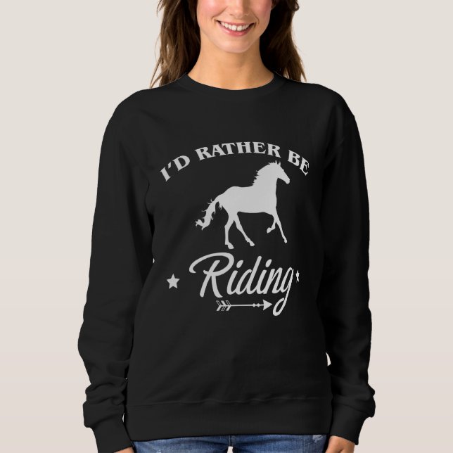 Ich wäre lieber Voltigieren reiten Sweatshirt (Vorderseite)