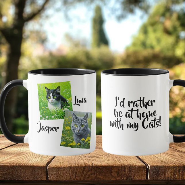 Ich wäre lieber zu Hause mit meinen Katzen Tasse (Von Creator hochgeladen)