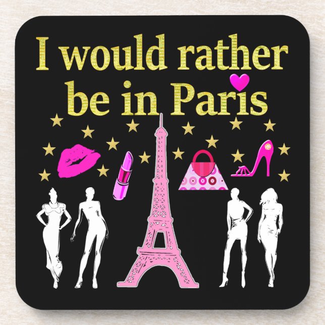 ICH WÄRE STATT IN PARIS GETRÄNKEUNTERSETZER (Vorderseite)