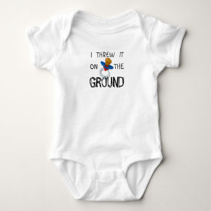 Ich warf es aus den Grund - Schnuller Baby Strampler