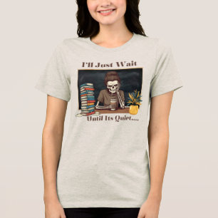 Ich warte nur Tri-Blend shirt